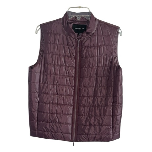 Lafayette 148 New York Jackets & Blazers - Lafayette 148 Purple Lightweight Zip Front Puffy Vest Size M